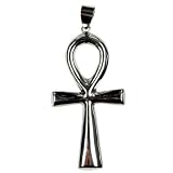 Sterling Silver Ankh - Pendant Necklace Picture is not true size. Item comes with a black cord necklace.