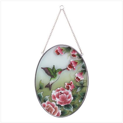 HAND-PAINTED HUMMINGBIRD SUNCATCHER