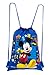 Disney Mickey Mouse Blue Drawstring Backpack and Mickey Lanyard 2 Pack