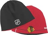 Chicago Blackhawks Ribbed Knit Beanie (Red)