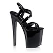 8 Inch Sexy Dancer Shoes Stripper Shoes Fetish Spike Heel High Platform Shoes Black