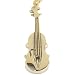 Vintage long gold plated pendant violin chain necklace by 81stgeneration