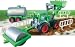 Wader 39183 - Traktor Set mit Traktor, Anhänger und Walze mit Lenkung