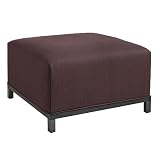Copenhagen Titanium Ottoman - Microsuede Chocolate