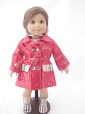 Red Designer Rain Coat and Matching Boots for American Girl Dolls and Most 18 Inch Dolls