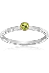 GURHAN "Skittle" Sterling Silver, High-Karat Gold, and Peridot Ring, Size 6.5