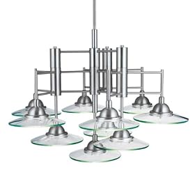 Kichler Lighting 2042NI Galaxie 10-Light Halogen 3-Tier Chandelier, Brushed Nickel