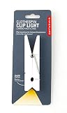 Kikkerland Clothespin Clip Light (White)
