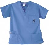 Creighton Bluejays 5 Pocket Scrub Top - Sky Blue