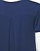 Made by Johnny MBJ WT1057 Womens V Neck Short Sleeve Pleats Tunic Top XL Navy