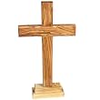 Table Olive wood Cross - Large - 2 pieces ( 30 cm or 11.8 height - Cross is 10 inches tall )