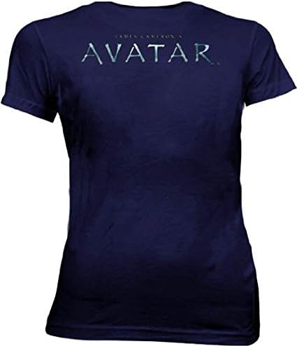 The Avatar Neytiri Feather Frame Navy Juniors/Ladies T-Shirt Tee