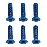 M3X12 Flat Head Blue Aluminum Screws(6)