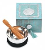 Meditation Bowl & Box, Swirling Bodhi Aqua; 3