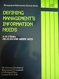 Defining management's information needs