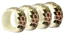 Churchill China Thanksgiving Turkey Multi Colors Napkin Rings, Set of 4