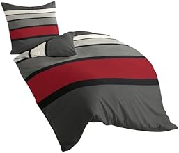 Bierbaum 4757_63 Mako-Satin-Bettw&auml;sche Dessin 135 x 200 cm + 80 x 80 cm, rot