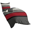 Bierbaum 4757_63 Mako-Satin-Bettw�sche Dessin 135 x 200 cm + 80 x 80 cm, rot