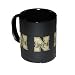 University of Nebraska Lincoln NU Huskers - Coffee Mug / Cup - gold color Nlogo design on flat black