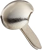 Mini Metal Paper Fasteners 100/Pkg-Round/Silver