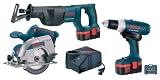 Bosch 3860CRK 18 Volt Drill Driver/Circular Saw/Reciprocating Saw Kit