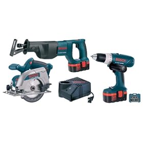 Bosch 3860CRK 18 Volt Drill Driver/Circular Saw/Reciprocating Saw Kit