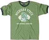 1965 Michigan State Spartans National Champions Short Sleeve Ringer T-Shirt
