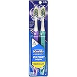 Oral-B Pulsar Medium Bristle Toothbrush , 2 Count, (Colors May Vary)