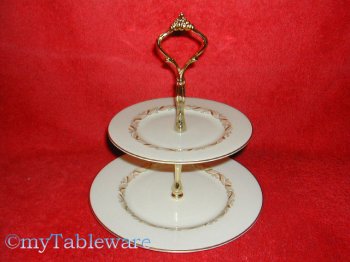 Castleton China Carlton Tidbit Tray 2 Tier by Castleton China