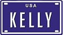 KELLY USA BIKE LICENSE PLATE. OVER 400 NAMES AVAILABLE. TYPE IN "NAME" USA PLATE IN SEARCH. YOUR NAME WILL SHOW UP.