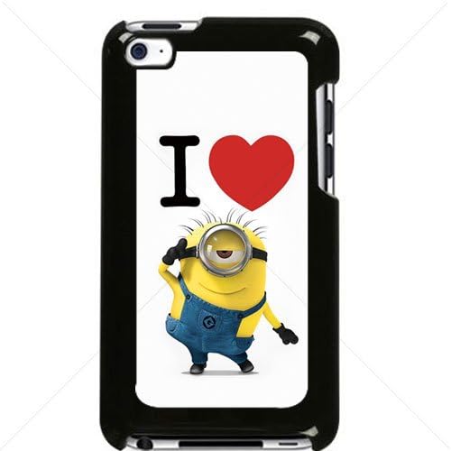 Despicable Me Minions Apple iPod Touch iTouch 4th Generation Hard Plastic Black or White cases (Black)