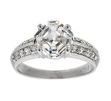 Asscher Engagement Ring size 4 Emitations