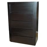 Huppe 004623-0 Toscana Five Drawer Dresser Finish: Black