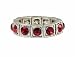 Ring - R45 - Swarovski (tm) Crystal Stretch - Square Style - Size Lg ~ Siam Red