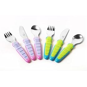Tommee Tippee Easi Grip Cultery Set - Green or Purple