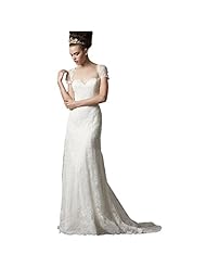 Mermaid 2015 Lace Short Sleeves  Dress with a Brush/Sweep Train 