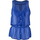 FULL TILT Ruffle Front Womens Top