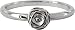 Stack Ring Co Sterling Silver Rhodium Plated Rose Stack Ring