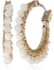 Lucky Brand Small Beaded Hoop Earrings