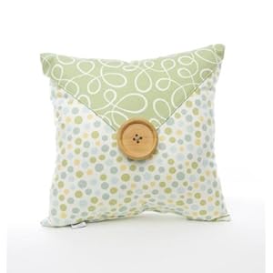 Finley Swirls and Buttons Nursery Pillow by Glenna Jean