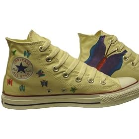 Converse Chuck Taylor All Star Hi Top Custom Unbleached White Butterfly Hand Painted by var goTwisterProductImageStrings = new Object();goTwisterProductImageStrings['prodImageNotAvailTextNoColor'] = 