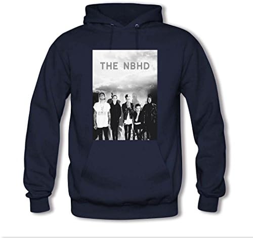 ZIHIA Men's The Nbhd Band Printed Cotton Hooded Sweatshirt Large Blue