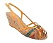COLORBLOCK SNAKE SLINGBACK WEDGE