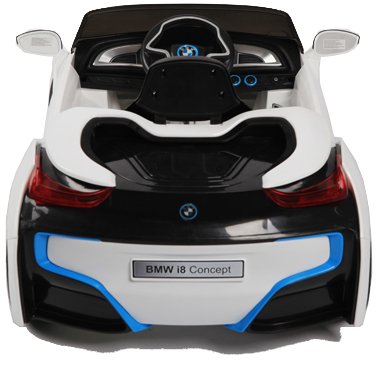 BMW i8 Concept Stromer Cabriolet Ride-On 12V Elektro Kinderauto Kinderfahrzeug Kinder Elektroauto (Weiss) - 4