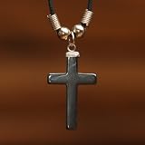 Brand New Gray Christian Hematite Cross Necklace!