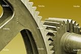 Wallmonkeys Peel and Stick Wall Graphic – Old Large Gears – 18″W x 12″H