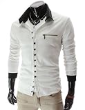 TheLees (GD62) Mens Casual Slim Fit 2 Tone Button Cardigan