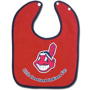 Cleveland Indians Two-Toned Snap Baby Bib
