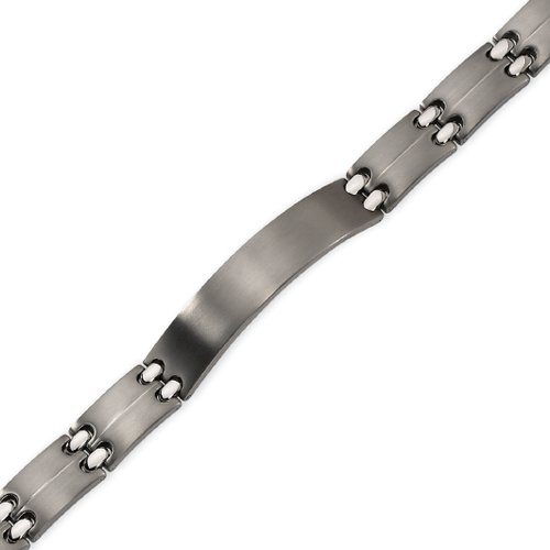 Men's Engraveable Id Titanium Link Bracelet