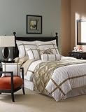 American Century Home ERI01 Erin Full Duvet 86 X 96 - White Ticking Stripe  ....